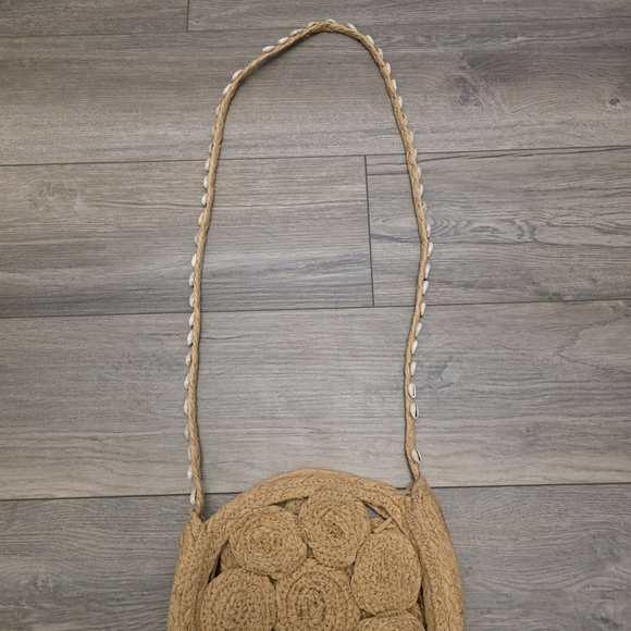 Purse Puka Shell Woven Straw Cross Bag Crossbody - Picture 3 of 9